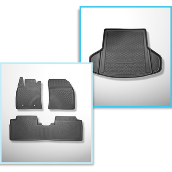 Kit tapis de coffre et tapis de voiture TPE pour: Toyota Avensis III Break (01.2