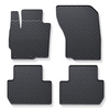 Tapis de sol en caoutchouc adapté pour Mitsubishi Outlander III SUV (2012-2022) - tapis de voiture - noir - 4 pcs.