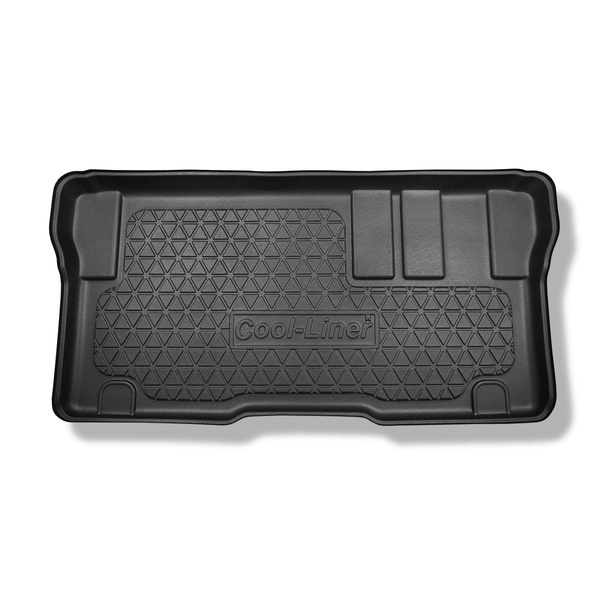 Tapis de coffre adapté pour Opel Vivaro C Van (03.2019-....) - bac de coffre - protection de coffre voiture - version pour le transport de passagers (break / tour; derriere 3e rangée de sieges; empattement long