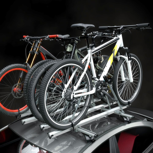 4x Porte-vélo de toit en aluminium - 4xM-42