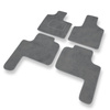 Tapis de Sol Velours adapté pour Chrysler Grand Voyager III Monospace (1996-2000) - Premium tapis de voiture - gris