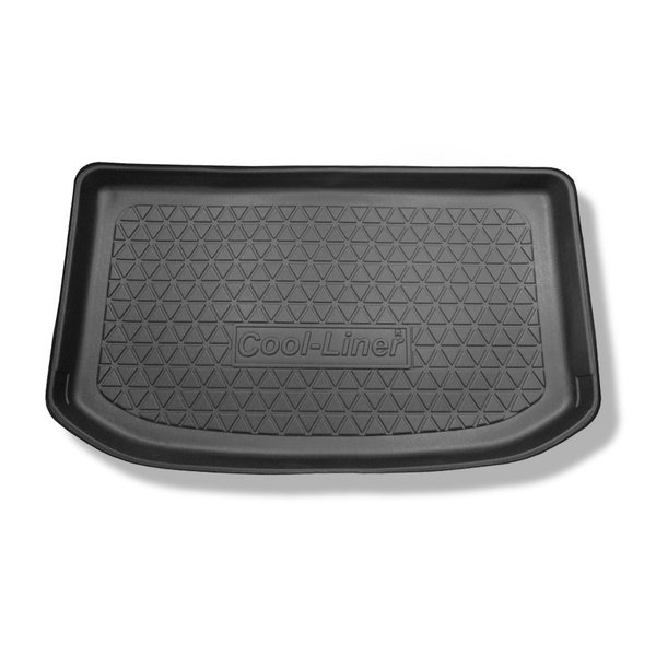 Tapis de coffre adapté pour Kia Soul II SUV (03.2014-03.2019) - bac de coffre - protection de coffre voiture - coffre supérieur ; modèles avec plancher amovible du coffre; pas pour la version électrique