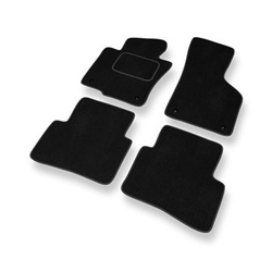 Tapis de Sol Velours adapté pour Volkswagen Passat B6 Berline, SW (2005-2010) - Premium tapis de voiture - noir