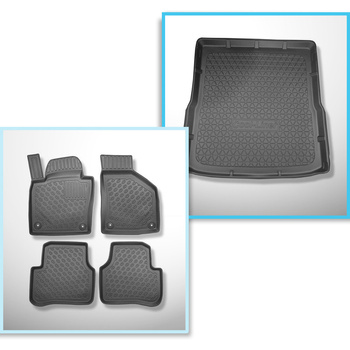 Kit tapis de coffre et tapis de voiture TPE pour: Volkswagen Passat B7 SW (10.20