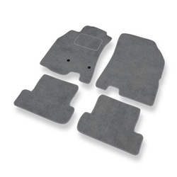 Tapis de Sol Velours adapté pour Renault Megane III Coupé, Estate, Hayon (2008-2016) - Premium tapis de voiture - gris
