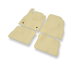 Tapis de Sol Velours adapté pour Nissan Micra V Hayon (2017-2023) - Premium tapis de voiture - beige
