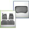 Kit tapis de coffre et tapis de voiture TPE pour: Tesla Model 3 Berline (2020-....) - coffre avant;2 et 4 roues motrices