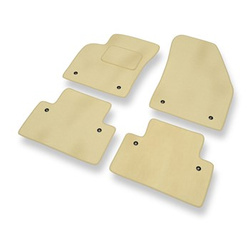 Tapis de Sol Velours adapté pour Volvo C30 I Hayon (2006-2012) - Premium tapis de voiture - beige