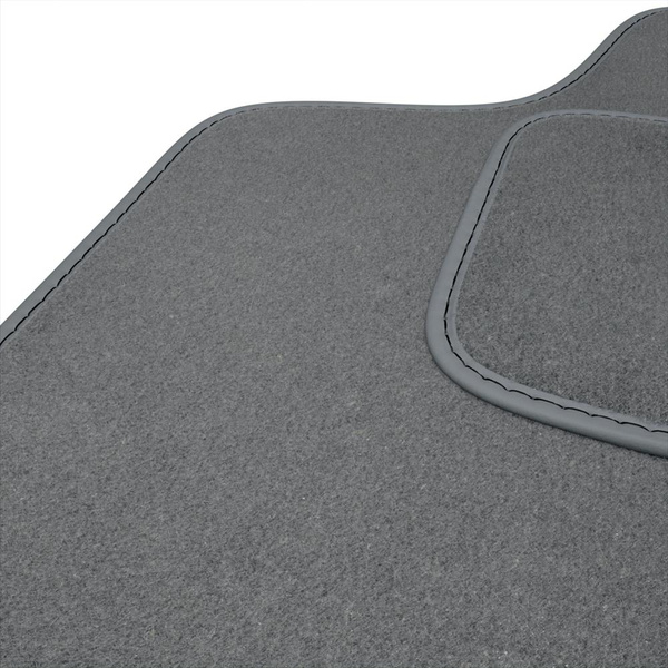 Tapis de Sol Velours adapté pour Volkswagen Eos I Cabriolet (2006-2012) - Premium tapis de voiture - gris