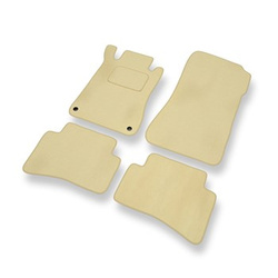 Tapis de Sol Velours adapté pour Mercedes-Benz Classe C W203 Break, Berline (2000-2007) - Premium tapis de voiture - beige
