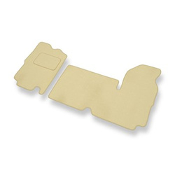 Tapis de Sol Velours adapté pour Opel Movano I Van (1999-2003) 1+1 - Premium tapis de voiture - beige