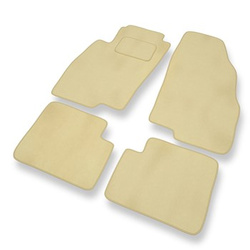 Tapis de Sol Velours adapté pour Fiat Linea Berline (2007-2013) - Premium tapis de voiture - beige