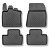 Tapis de sol en TPE adapté pour Mitsubishi ASX II SUV (03.2023-....) - aussi pour la version hybride - tapis de voiture - noir