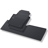 Tapis de sol en caoutchouc adapté pour Volkswagen Sharan I (1995-2010) - tapis de voiture - noir
