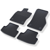 Tapis de sol en caoutchouc adapté pour Volkswagen T-Roc SUV (2017-....) - tapis de voiture - noir - 4 pcs.