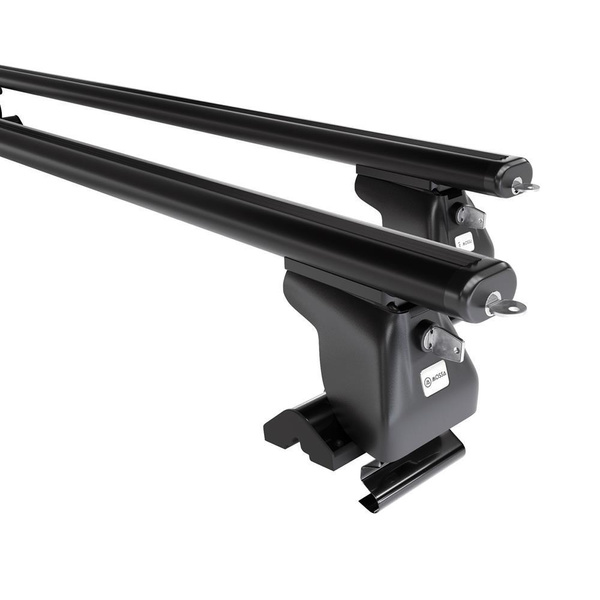 Barres de toit en aluminium adapté pour Daewoo Musso SUV (2000-2005) - Porte-Bagages de Voiture noir - toit normal