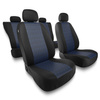 Housses de siège adaptées pour Peugeot 208 I, II (2012-....) - housse siege voiture universelles - couverture siege - PF-BL