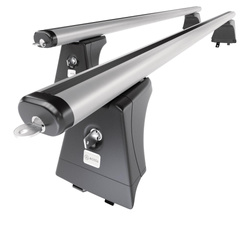 Barres de toit en aluminium adapté pour Hyundai i40 SW (2011-2018) - Porte-Bagages de Voiture argent - rails intégrés
