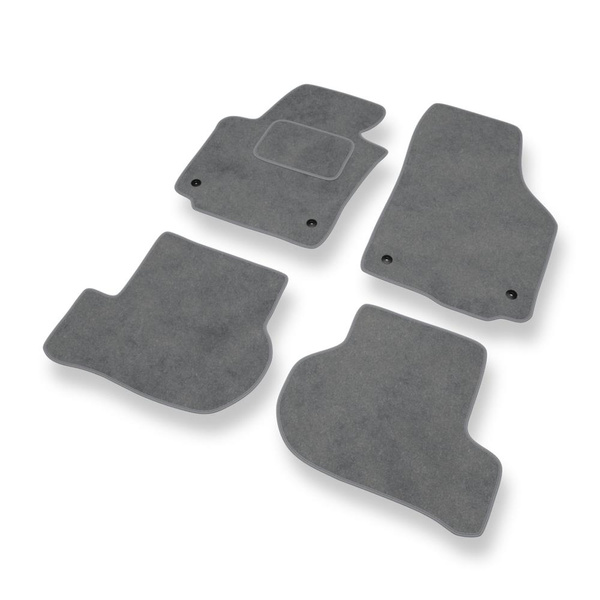 Tapis de Sol Velours adapté pour Seat Altea I Monospace (2004-2015) - Premium tapis de voiture - gris