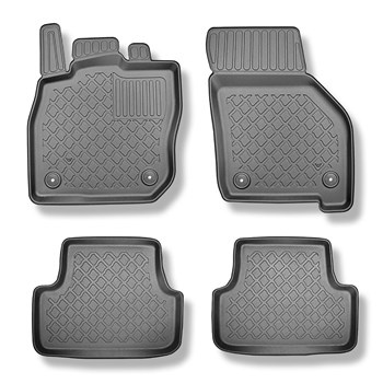 Tapis de sol en TPE adapté pour Volkswagen Golf VIII mHEV Hayon (11.2020-....) - tapis de voiture - noir