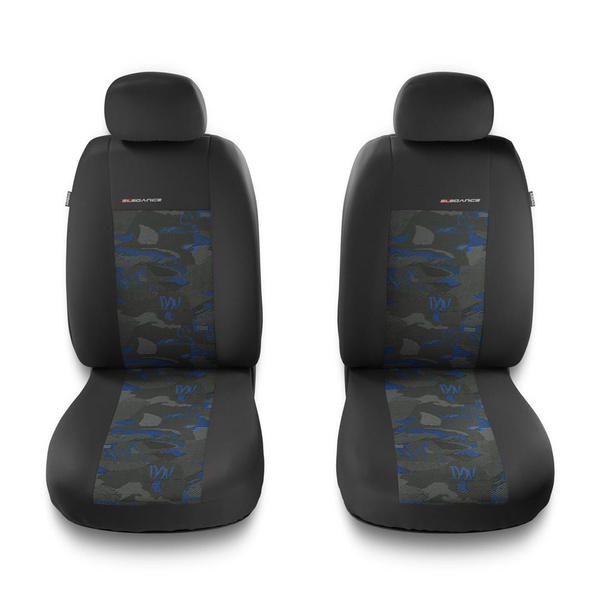 Housses de siège avant adaptées pour BMW 1 E82, E87, E88, F20, F21 (2004-2019) - housse siege voiture universelles - couverture siege conducteur - 2UNE-BL