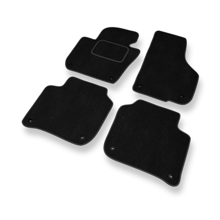 Tapis de Sol Velours adapté pour Skoda Superb II (2008-2015) - Premium tapis de voiture - noir