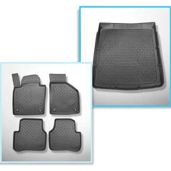 Kit tapis de coffre et tapis de voiture TPE PREMIUM pour: Volkswagen Passat B7 B