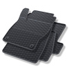Tapis de sol en caoutchouc adapté pour Ford Focus III Hayon, Break, Berline (2011-2018) - tapis de voiture - noir - 4 pcs.
