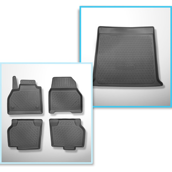 Kit tapis de coffre et tapis de voiture TPE pour: Mercedes-Benz Citan W415 Toure