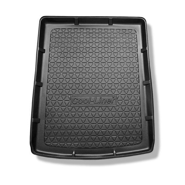 Tapis de coffre adapté pour Audi A6 C7 Avant (09.2011-08.2018) - bac de coffre - protection de coffre voiture - modèles avec système des rails de fixation dans le coffre; aussi pour la version Quattro