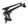 Barres de toit en aluminium adapté pour Alfa Romeo 166 Berline (2004-2007) - Porte-Bagages de Voiture noir - toit normal