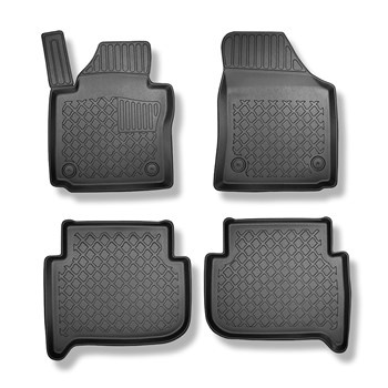 Tapis de sol en TPE adapté pour Volkswagen Touran I Monospace (12.2015-10.2022) 