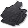 Tapis de sol en caoutchouc adapté pour Volkswagen Touran II (2010-2015) - tapis de voiture - noir