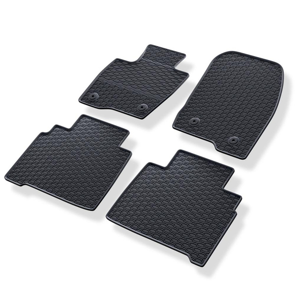 Tapis de sol en caoutchouc adapté pour Ford Galaxy IV Monospace (2015-2023) - tapis de voiture - noir - 4 pcs.