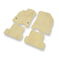 Tapis de Sol Velours adapté pour Renault Fluence Berline (2009-2016) - Premium tapis de voiture - beige