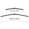 Balais d'essuie-glace de pare-brise adaptés pour Opel Corsa D, E Hayon, Van (07.2006-12.2019) - balais plat