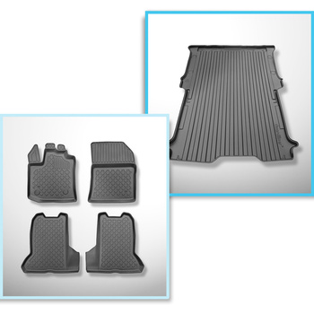 Kit tapis de coffre et tapis de voiture TPE pour: Dacia Dokker Van (2012-2021) -