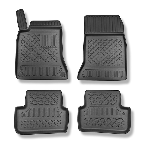 Tapis de sol en TPE adapté pour Mercedes-Benz CLA C117 Coupé (12.2015-10.2022) - tapis de voiture - noir