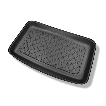 Tapis de coffre adapté pour Volkswagen Sharan II Van (09.2010-03.2022) - bac de coffre - protection de coffre voiture - 7 places; 3e rangée soulevée (pour l'espace derriere la 3e rangée de sieges)