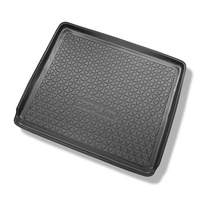 Tapis de coffre adapté pour Mercedes-Benz Classe E W211 Break (2003-10.2009) - bac de coffre - protection de coffre voiture - avec navigation, téléphone et variobox (sans cavités ; plus court de 15 cm par rapport au modèle standard)