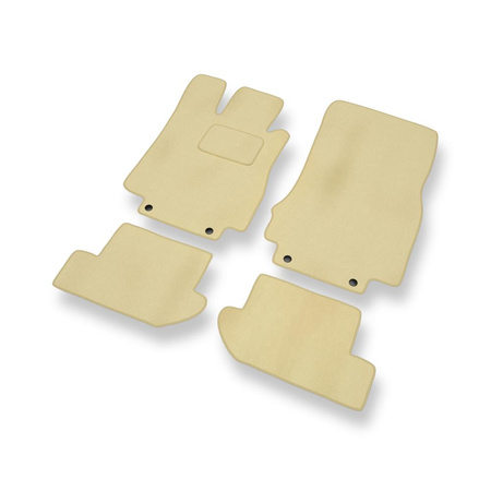 Tapis de Sol Velours adapté pour Mercedes-Benz CL W215 (1999-2006) - Premium tapis de voiture - beige