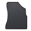 Tapis de sol en caoutchouc adapté pour Peugeot Partner II Van (2008-2018) - tapis de voiture - noir - 2 pcs.
