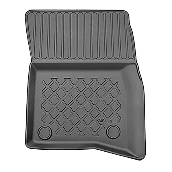 Tapis de sol en TPE adapté pour Land Rover Defender 110 (L663) SUV (01.2020-....) - tapis de voiture - noir