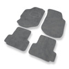 Tapis de Sol Velours adapté pour Ford Escort VI Hayon, Cabriolet, Break, Berline (1995-2000) - Premium tapis de voiture - gris