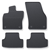 Tapis de sol en caoutchouc adapté pour Audi Q2 SUV (2016-....) - tapis de voiture - noir - 4 pcs.