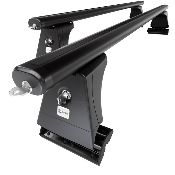 Barres de toit en aluminium adapté pour BMW 5 G30 Berline (2017-2023) - Porte-Bagages de Voiture noir - points de montage - (suivant le modèle de voiture ils peuvent se situer à différents endroits)