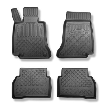 Tapis de sol en TPE adapté pour Mercedes-Benz Classe C W205 Break (12.2015-10.2022) - tapis de voiture - noir