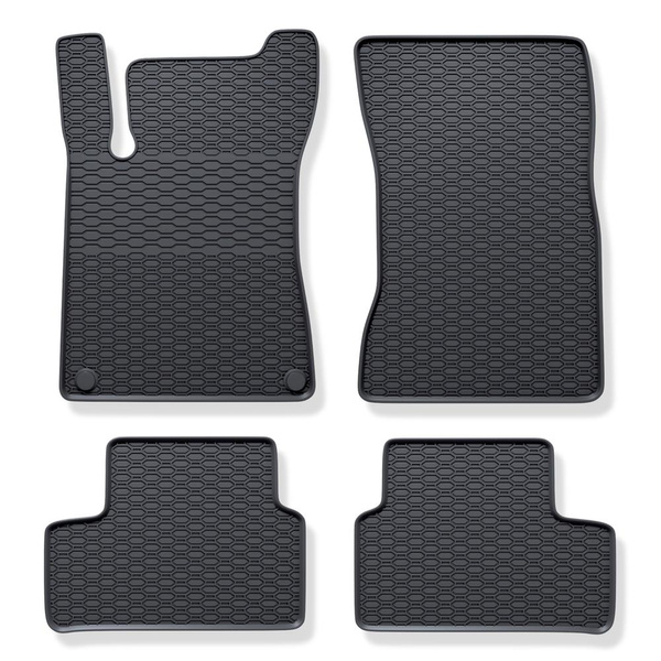 Tapis de sol en caoutchouc adapté pour Mercedes-Benz GLA H247 Crossover (2019-....) - tapis de voiture - noir - 4 pcs.