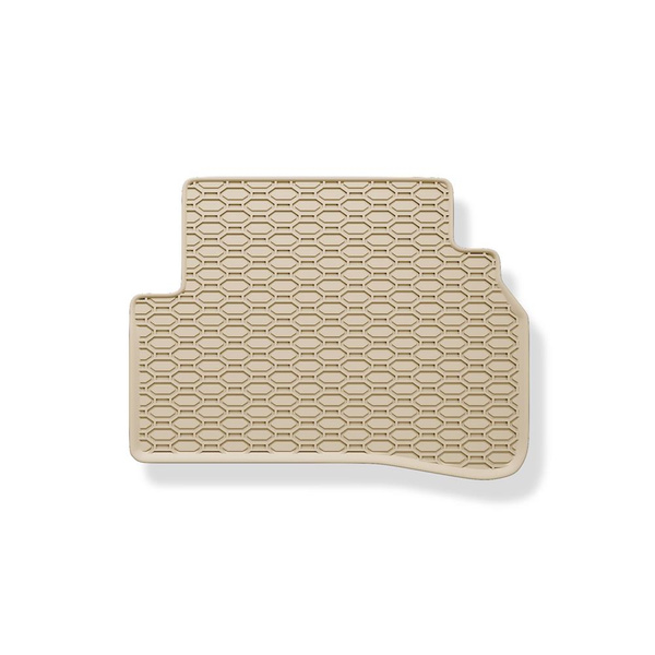 Tapis de sol en caoutchouc adapté pour Mercedes-Benz Classe C W205 Break, Berline (2013-2021) - tapis de voiture - beige - 4 pcs.
