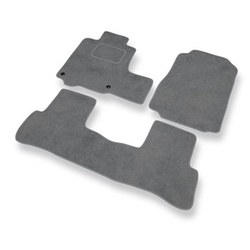Tapis de Sol Velours adapté pour Honda CR-V III SUV (2007-2012) - Premium tapis de voiture - gris